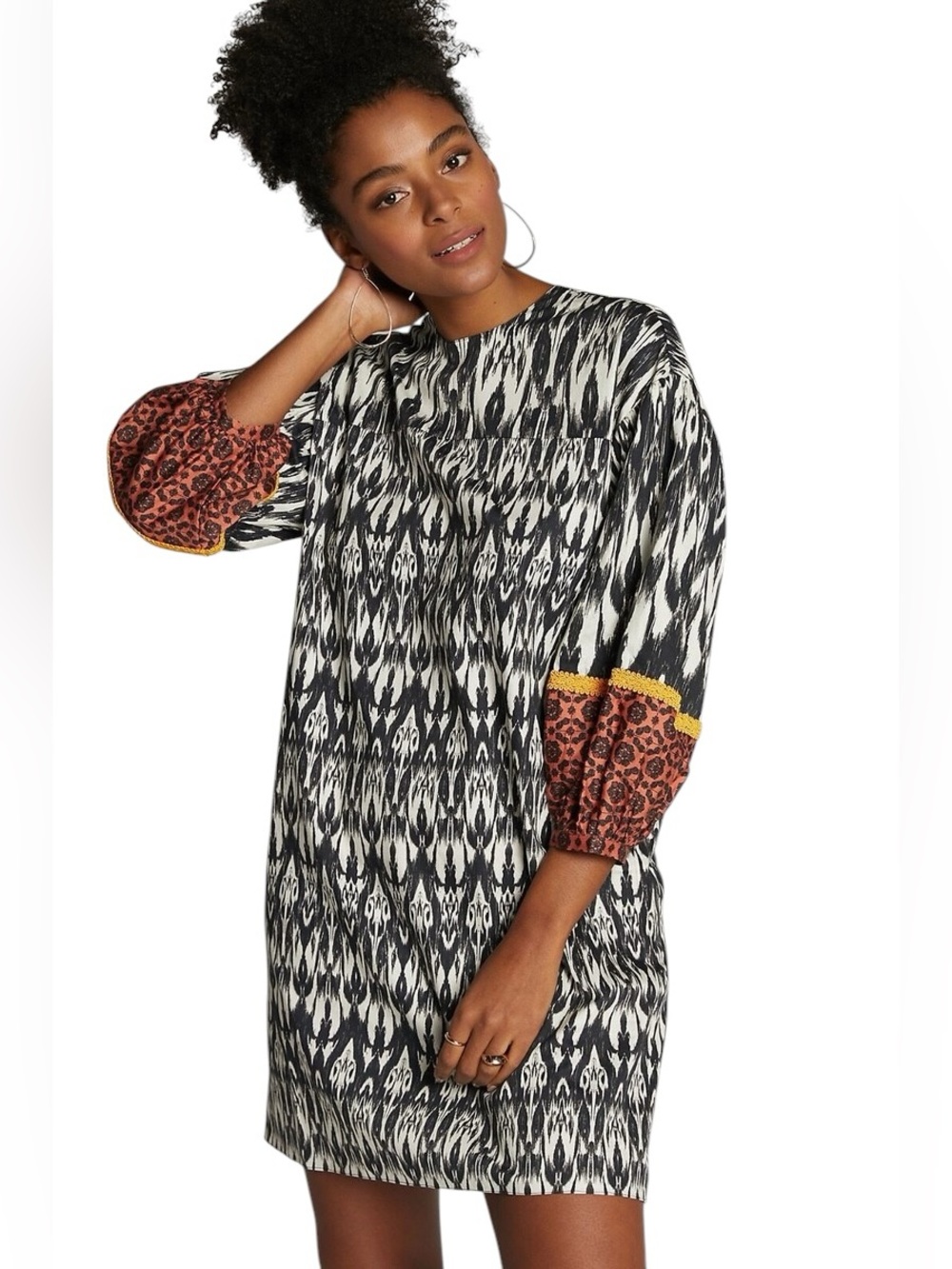 Sachin + Babi Black and White Printed Dress